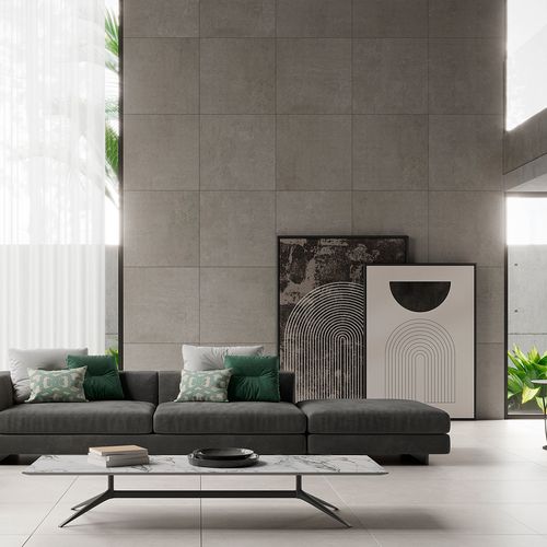 Porcelanato Eucatex Cementi Rústico Vegas Grafite 81x81Cm