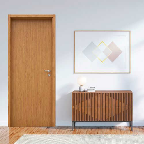 Kit Porta Eucaplac Drywall Nogal Mel Batente Dir 75