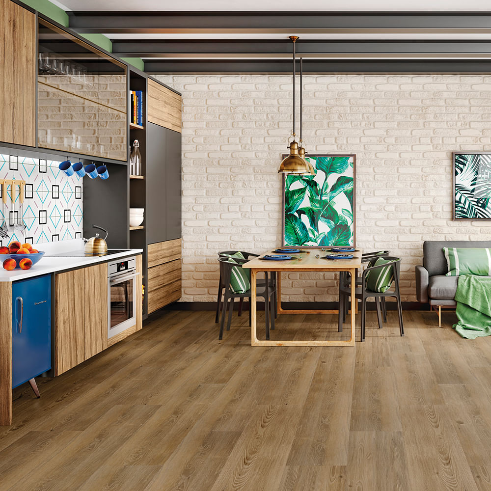 Piso Laminado Eucafloor New Evidence Click Freijó Âmbar 135
