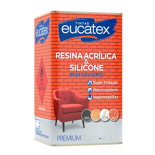 Resina Acrílica Eucatex Brilhante Incolor Base Solvente 18 L