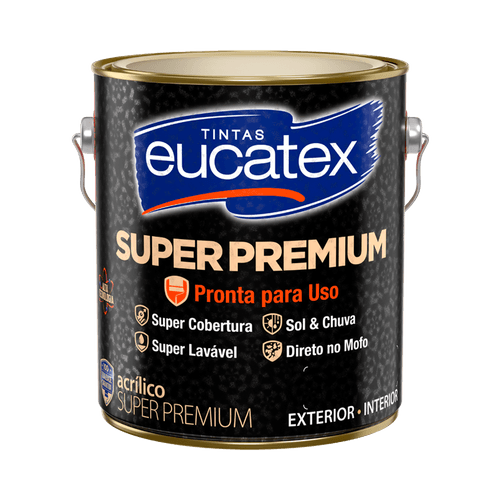 Tinta Acrílica Super Premium Eucatex Cromium Fosco 3,6 L