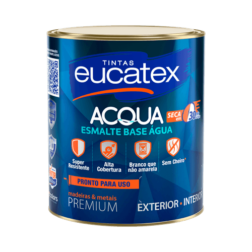 Eucatex Acqua Esmalte Base Água Branco Brilhante 900 ml