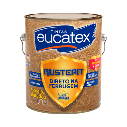 Tinta Esmalte Rusterit Grafite Brilhante Base Solvente Eucatex 3,6 L