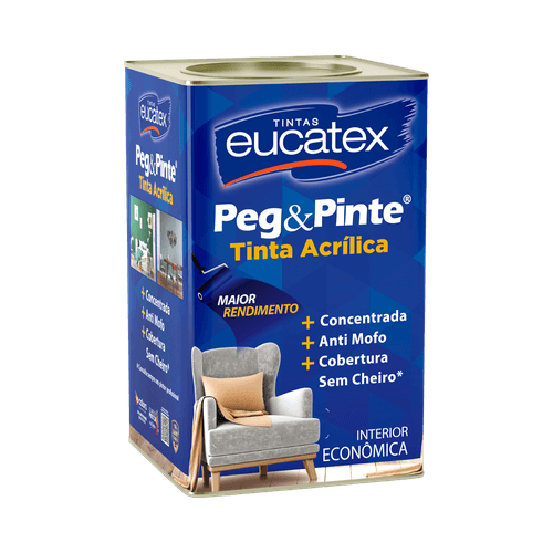 Tinta Peg e Pinte Acrílica Pessego Rosado Fosco 18 L