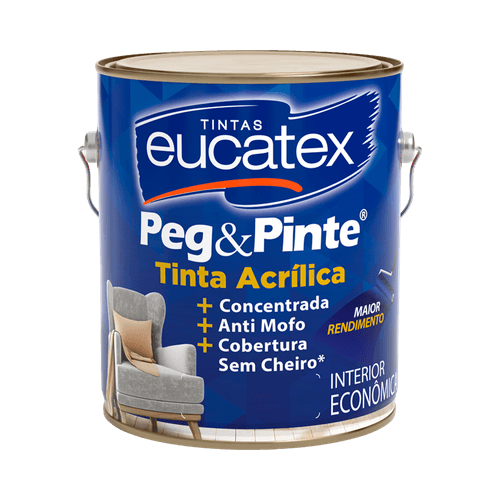 Tinta Peg e Pinte Acrílica Azul Profundo Fosco 3,6 L