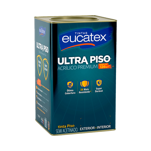 Tinta Acrílica Eucatex Ultra Piso Branco Semiacetinada 18 L