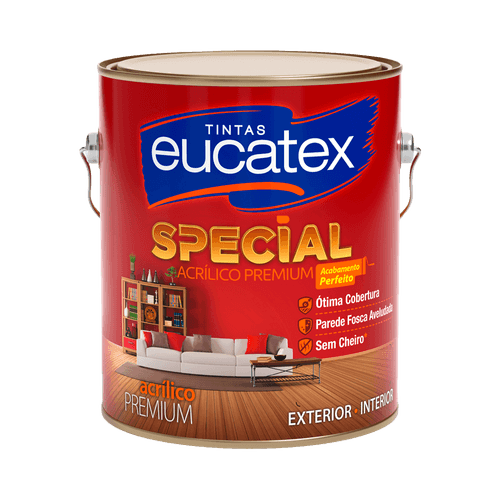 Tinta Acrílica Eucatex Special Prata Regium Fosco 3,6 L