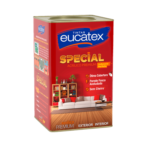 Tinta Acrílica Eucatex Special Gelo Ártico Fosco 18 L