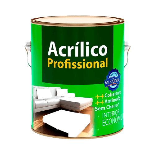 Tinta Eucatex Fosco Profissional Amarelo Canário 3,6 L