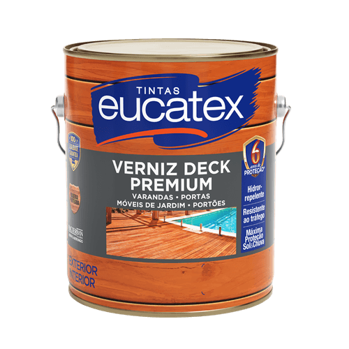 Verniz Semibrilho Para Madeira Eucatol Base Solvente Eucatex 3,6 L