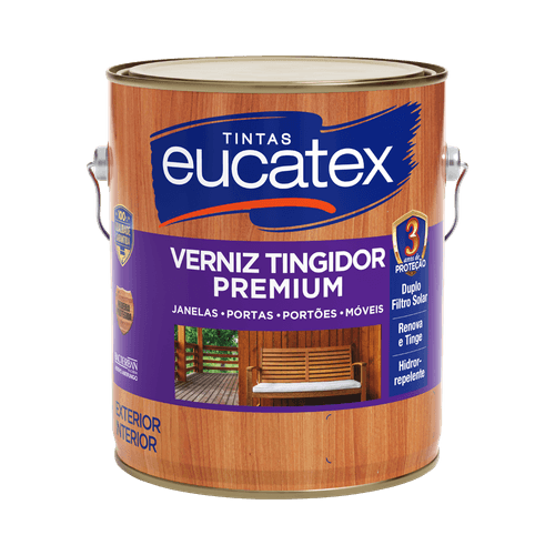 Verniz Tingidor Brilhante Imbuia Base Solvente Eucatex 3,6 L