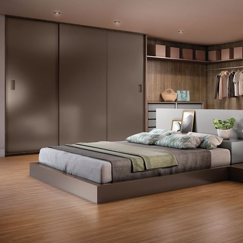 Piso Laminado Eucafloor Prime Click Nogueira Málaga 135,7 x 21,7 cm