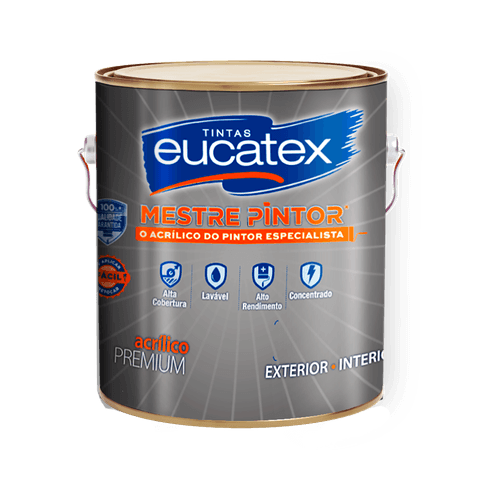 Tinta Acrílica Mestre Pintor Aura Rosa Eucatex 3,2 L