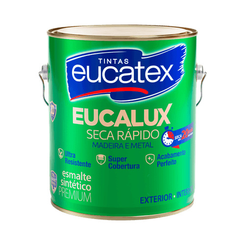 Tinta Esmalte Eucatex Brilhante Eucalux Tulipa Amarela 3,2 L