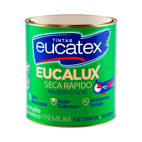 Tinta Esmalte Eucatex Brilhante Eucalux Tulipa Amarela 800 ml
