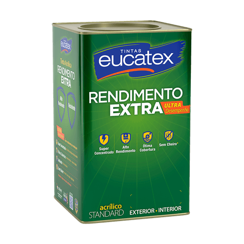Tinta Acrílica Fosco Rendimento Extra Flocos Crocantes Eucatex 16 L