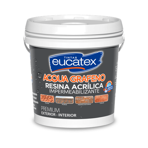 Resina Acrílica Vermelho Óxido Eucatex Acqua Grafeno 3,6 L