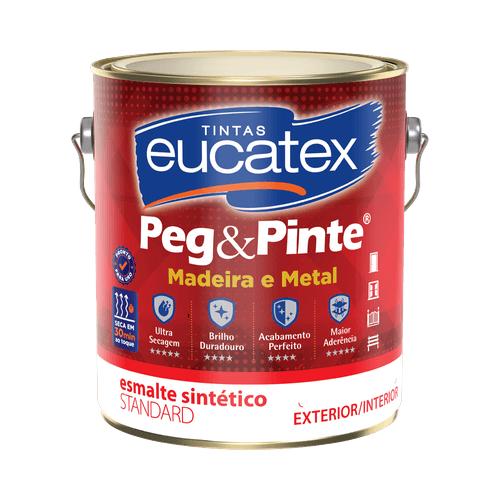 Tinta Peg e Pinte Esmalte Base Solvente Amarelo Brilhante 3,6 L